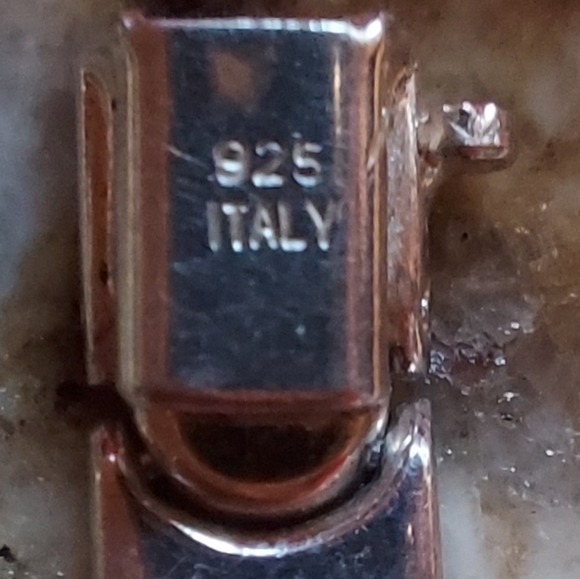 Two .925 Italian sterling silver two-tone 7" bracelets. - Picture 6 of 6